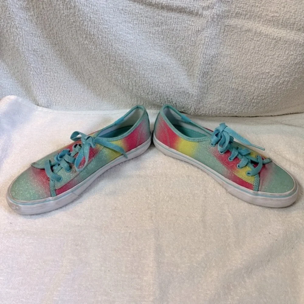 Keds Double Up rainbow glitter girls sneakers in size 3